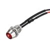 uxcell LED Signal Indicator Lights AC/DC 110V 8mm Panel Mount Metal Shell War...