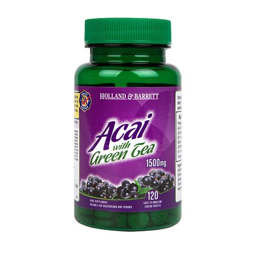 Holland &amp; Barrett Acai Green Tea Tablets 1500Mg Vegan Holland Barrett Acai Green 120 Tablets