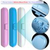 Electric Toothbrush Travel Case for Oral-B Toothbrushes - 4 Pcs Toothbrush Head Covers Compatible with Oral B Electric Toothbrush Heads (Blue)