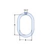 Grade 8 Master Link Ring 14MM Single (G80 3.2T Lifting Chain Slings Component)