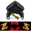 MZS Motorcycle Tail Light LED Turn Signal Blinker Integrated Smoke Compatible with ZX6R ZX-6R 2013-2018 | Z125 Pro 2017-2021 | Z800 2013-2017