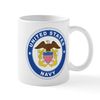 CafePress U.S. Navy Emblem Mug 11 oz (325 ml) Ceramic Coffee Mug