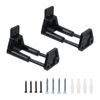 Nicerity 2Pcs Barn Sliding Door Floor Guide Plastic Adjustable Wall Mount (Black)