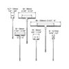 QWORK® Telescopic Gauges 8 mm - 150 mm Inner Diameter Adjustable, 6 Pieces/Set