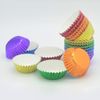 Huaswan Bright Rainbow Foil Cupcake Liners Mini Baking Cups for Party, 240-Count