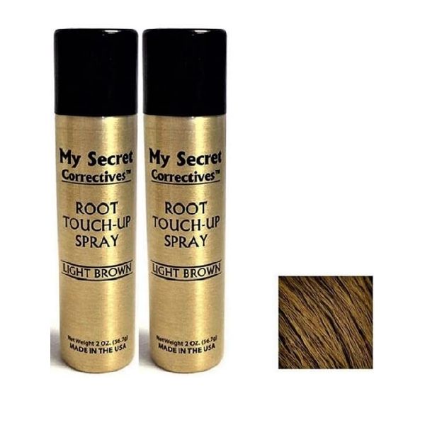My Secret Correctives Root Touch-Up Spray Light Brown (2 Pack)