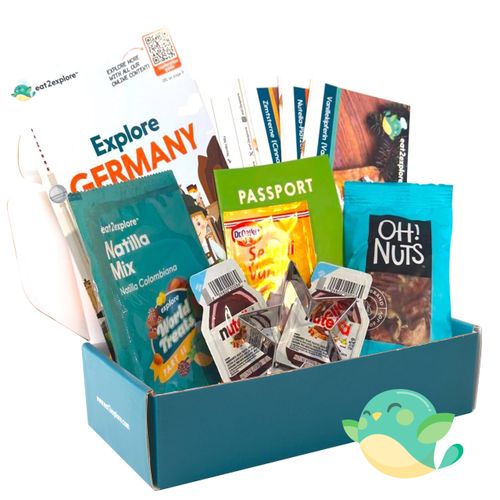 Kids Real Dessert Baking Kit for Families - Interactive & Educational Kit Includes 3 Recipe Cards with Key Ingredients, Baking Tools - Ideal Gift for Kids with Explorer Guide (Explore Germany)