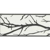 Black Branches on White Unpasted Wallpaper Border 2684-40