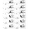 (12 Pack) 3/8" Offset Clips with Adjustable Leg With Screws