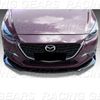 UNIVERSAL PAINTED BLACK FRONT BUMPER LOWER BODY KIT SPLITTER SPOILER LIP 3-PCS