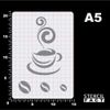BC03 Coffee Cup Stencil 3 Beans