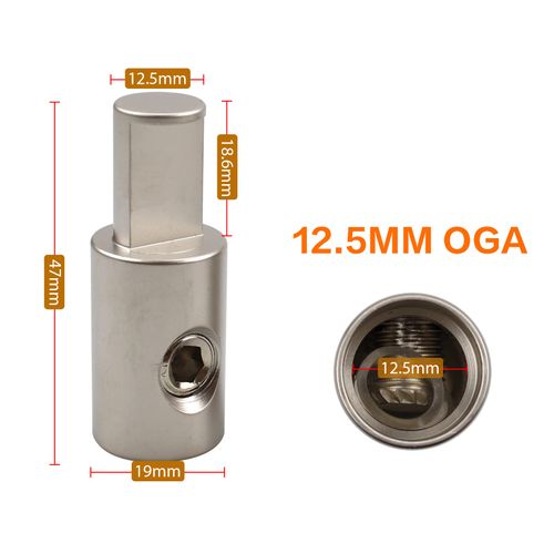 ZOOKOTO 2 PCS 1X0GA Wire GA Reducer, for Car Stereo Audio AWG Pin Power Ground Wire Reducer, 0 GA to 12.5mm