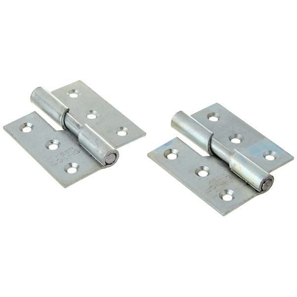 TIMCO Rising Butt Hinges Left Hand Steel Silver - 75 x 72