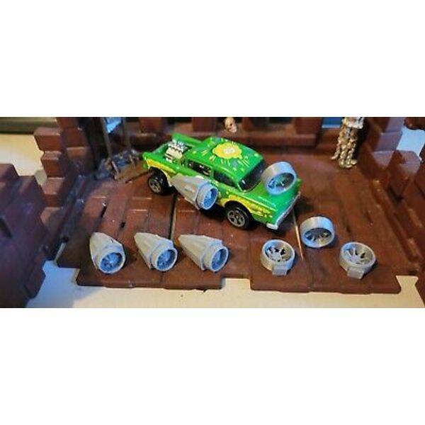 Jet & Fan Engine pack 3d printed.  For 1/64 scale cars.