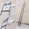 DICN Universal V-Shaped Aluminium Ladder Standoff Bracket, Non-Slip, Silver