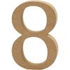 Number, H: 8 cm, MDF, 8, 1pc