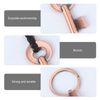 1 Pair Auto Car Keychain Key Ring Key Lock Leather Keyring for Valentine (Red Bronze)