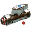 15mm Straight Chrome Service Valve with Butterfly Handle