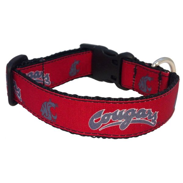 NCAA Washington State Cougars Dog Collar (Team Color, Small)