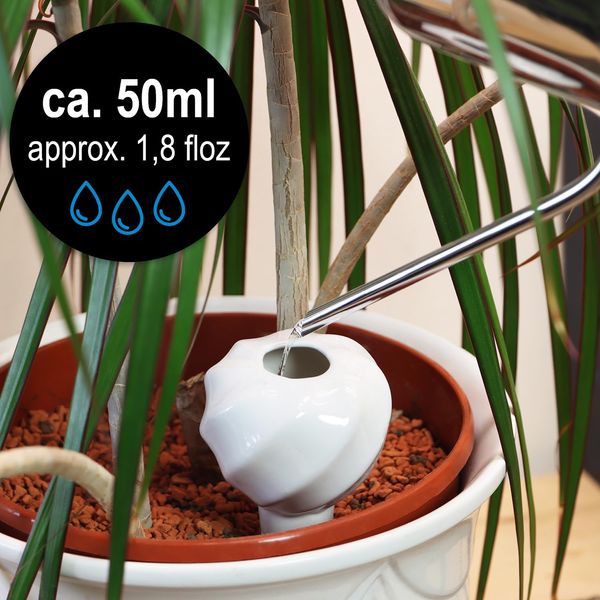 com-four® 4x automatic watering for indoor plants - water dispenser for plants - clay cones for watering flowers - hydrospikes (04 pieces - groove design)