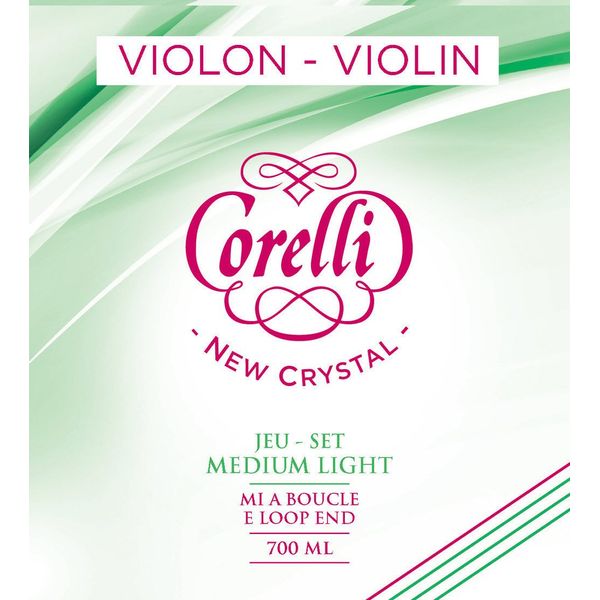 Corelli Violin strings Crystal G Stabilon-Nylon/Silver wound Forte 704F