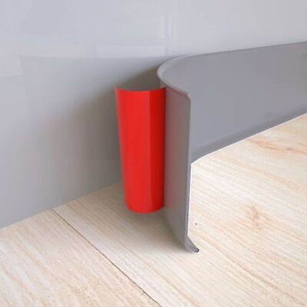 Flexible Baseboard Molding Trim, 4 Inch x 40 Feet Peel and Stick Vinyl Wall B...