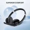 Bluetooth On Ear Headset with Mute Button Mic&USB Dongle for Office Call Meeting