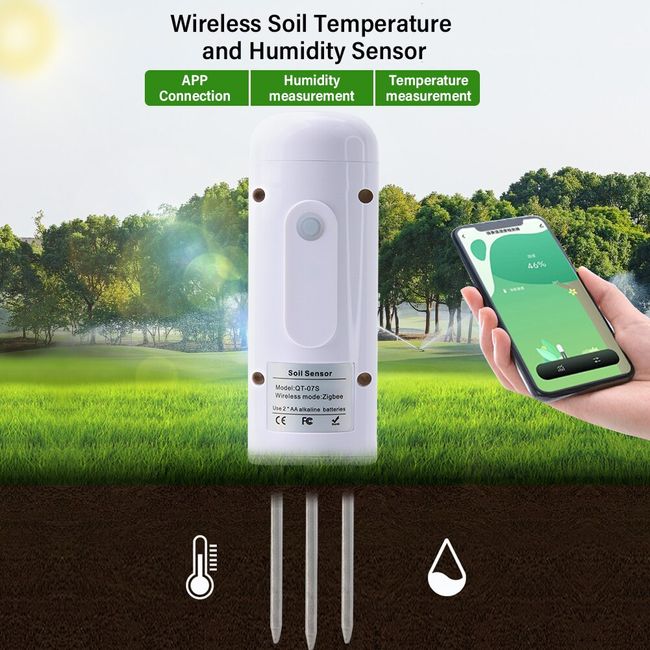 Graffiti Smart ZigBee Temperature And Humidity Meter Sensor Wireless  Temperature And Humidity Sensor Mobile Phone APP Remote Connection