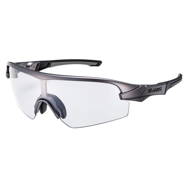 Swans STRIX D.A. STX DA-0066 MGMR Sports Sunglasses, Made in Japan, Dimming Lenses, Matte Gun Metallic, Dimming Clear to Smoke