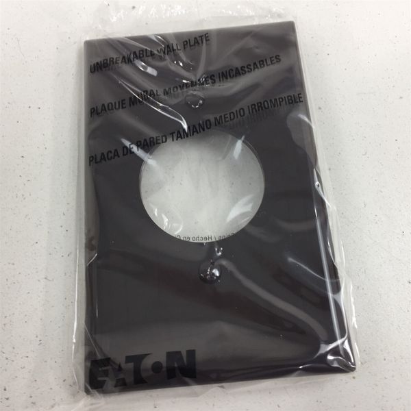 (5) Eaton PJ720B Unbreakable Wallplates Brown Polycarbonate 1.59" Hole 5 Pack