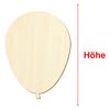 Holz Luftballon - Deko Basteln 3-50cm, Größe:9cm, Pack mit:10 Stück