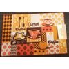 PRINTED KITCHEN RUG (nonskid back) (18" x 28") COFFEE CUPS & SPOONS, Soho