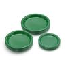 Exquisite Plastic Dessert/Salad Plates - Solid Color Disposable Plates - 100 Count (9 Inch., Emerald Green)