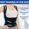 LAOGUATON Posture Corrector Back Support Brace, Adjustable Shoulder Straps, Black，L