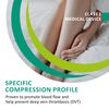 FitLegs - Open-Toe Compression Stocking - 18mmHg AES DVT Prevention - Below Knee, Small, White