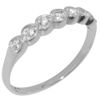 Classic Solid 925 Sterling Silver Cubic Zirconia Womens Anniversary Ring - Size L 1/2