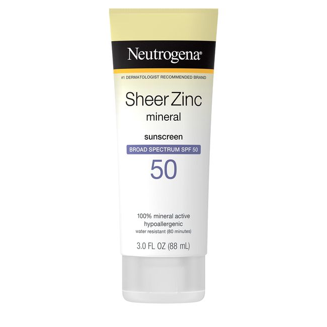 Neutrogena Sheer Zinc Dry Touch Spf#50 Sunscreen 3 Ounce (88ml)