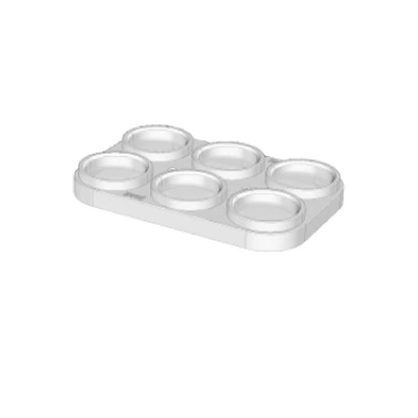 Empty 6 Colour Make-Up Tray Transparent Plastic Palette System Packaging