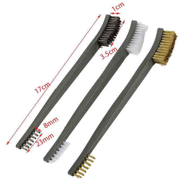6PCS Small Wire Brushes for Cleaning Metal Brushes Brass Wire