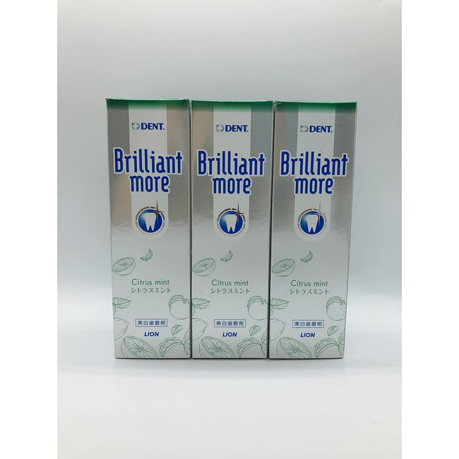 Lion Brilliant More 3.2 oz (90 g) x 3 Bottles (Citrus Mint)