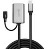 Lindy 5m USB 3.1 Active Extension Cable Type C to A - Black/Silver