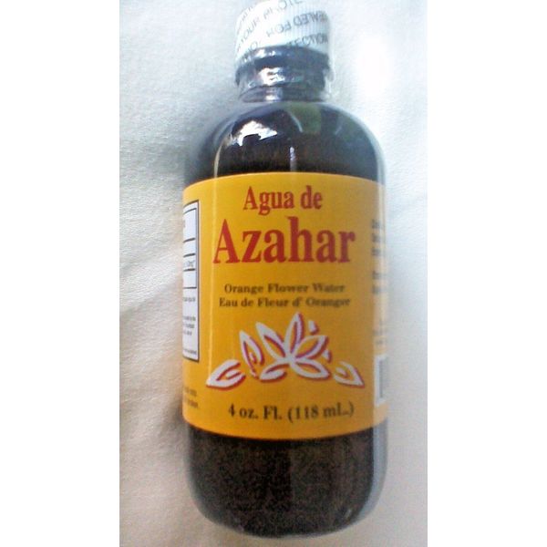 Agua De Azahar 4 Oz. Orange Flower-Blossom Water Drink Ease Stress Glass Bottle