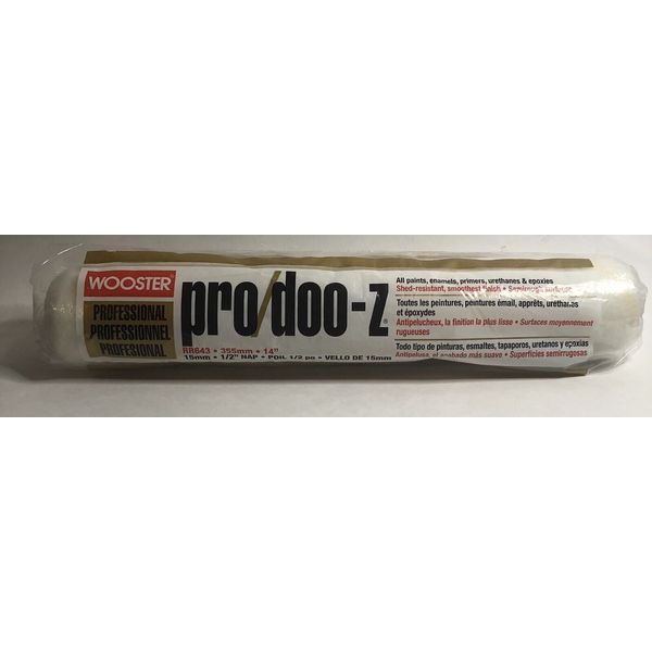 Wooster Pro/Doo-Z FTP Synthetic Blend 1/2in x 14in W Paint Roller Cover