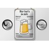 Tin Sign with Saying 12 x 18 cm Beer Magnesium Potassium Vitamins Decorative Sign