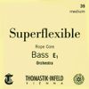Thomastik single string for double bass 4/4 Superflexible - F#/F# string, steel cable core, chrome wound, solo tuning, medium