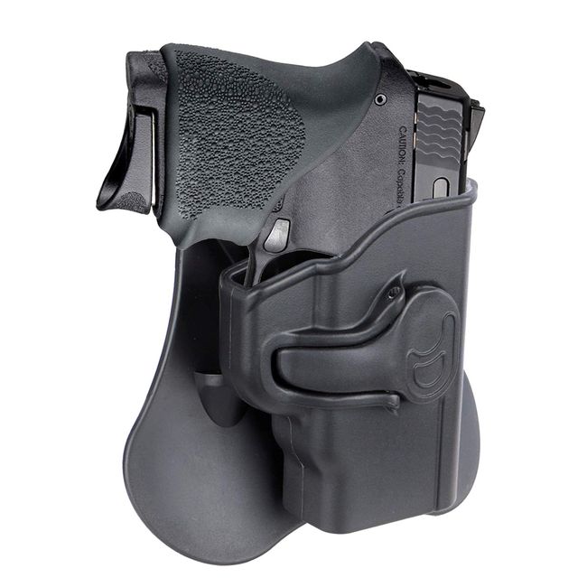 Gun Holster for Smith & Wesson M&P Bodyguard 380 with Red Laser(Not Green Laser Model), OWB Paddle Holster, Adjustable Cant & Fast Release - Right Handed