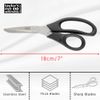 Scissors and Shears (Black, Kitchen (18cm/7" Serrated Blade Left Handed)