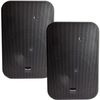 2x 6.5" 200W Moisture Resistant Stereo Loud Speakers 8Ohm Black Wall Mounted