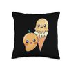 Mango Ice Cream Sweet Ripe Mangoes Throw Pillow