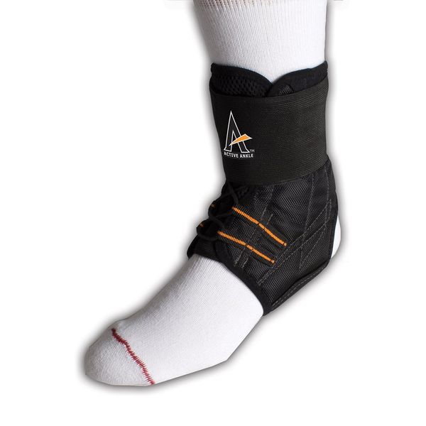 Active Ankle Prolacer, X-Large Black Lace-up Ankle Brace For Injured Ankle Protection and Sprain Support